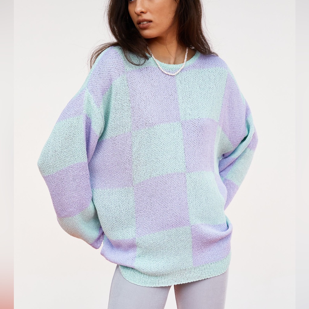 Source Unknown Loose Checker Pullover